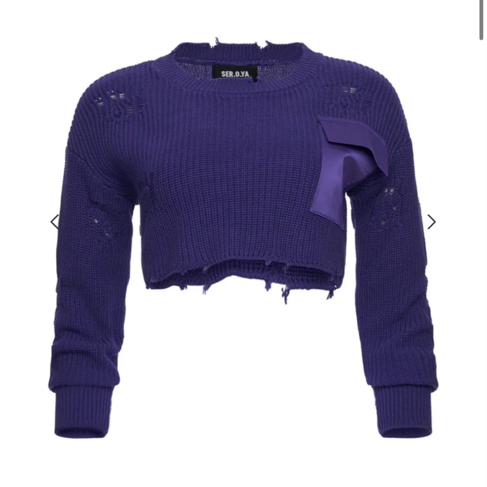 ser.o.ya cropped Devin sweater - violet indigo